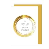 Edition Seidel Premium Glückwunschkarte zum Jubiläum mit Umschlag. Jubiläumskarte Ehrentag...