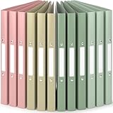ACROPAQ - 12 x Ringbuch A4 - Mit 2 Ringen, Mit Rückenetiketten, Rückenbreite 2,5 cm, Erde, Natur...