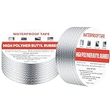 2 Stk Butylband Wasserdichtes, Butyl Kautschuk Tape, Aluminiumfolie Dichtungsbänder,Klebeband...