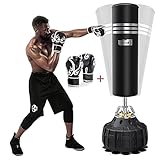 Dripex Freistehender Boxsack Standboxsäcke 178cm Boxsack, MMA Boxpartner Boxing Trainer Heavy Duty...