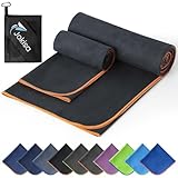 2 Stück Mikrofaser Handtuch Set (180x90cm Badetuch Groß+100x50cm Sporthandtuch), Schnell Trocknend...