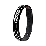 Power Ionics Silikon schwarz weiß Surfer Armband Herren Damen Sportarmband 24 cm 13-23 cm...