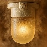 HAVA Porzellan Saunaleuchte, Glaskuppel, E27 IP54