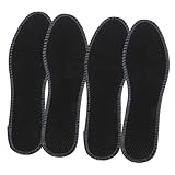 Beatifufu 2 Paare Bamboo Einlegesohlen Schuhsohlen Atmungsaktiv Geruchshemmend Fußpflege Schwarz...