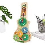 Sensorisches Holzbrett – Geige aus Holz, lustiges Lernspiel | Reisespielzeug für Kinder | Für...