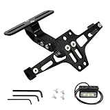 Motorrad-Kennzeichenhalter, Universal Motorcycle Fender Eliminator with LED Light CNC Aluminum...