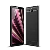 CoverKingz Handyhülle für Sony Xperia 10 - Silikon Handy Hülle im Carbon Design - Soft Case Phone...