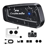 Motorrad-Headset, 1200 mAh Akku, kabelloser Headset-Lautsprecher, IPX6 wasserdichter...
