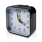 tekenewbse Wecker Analog Ohne Ticken, Wecker Laut für Tiefschläfer, Alarm Clock, Reisewecker Klein...