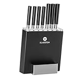 Klarstein Kitano - Messer-Set, Messerblock, 8-teilig, Präzisionsklingen, Rostfreier Edelstahl,...