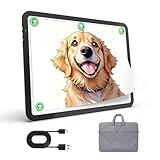 9000 Lux Superhell Wiederaufladbare A4 Leuchttisch mit Tasche,Ultra Leuchtplatte mit 4000mAh...