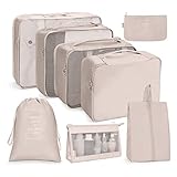 OSDUE Koffer Organizer Set 8-teilig, Packing Cubes, Wasserdichte Reise Kleidertaschen, Packtaschen...