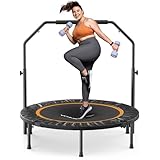 MERACH Mini Trampolin - 102cm/122cm Fitness Trampolin Faltbar, Maximale Belastung 150 KG, Trampoline...
