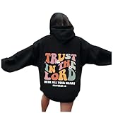 Generisch 2025- Damen-Kapuzenpullover mit Buchstaben-Grafik übergroße Pullover-Oberteile lässiges...