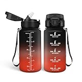 HoneyHolly Trinkflasche 500ml, Auslaufsicher, Wasserflasche BPA-Frei, Motivierende mit...