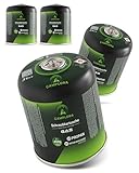 CAMPLORA 4x 450g Gaskartuschen passend für Weber Gasgrill Q100/1000-Serie, Propangas & Butangas,...