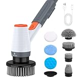 fishkeeper Elektrischer Aquarium Scheibenreiniger mit 8 Aufsätzen, 2500mAh-Akku IPX9 Algen...