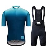DJSKLDF Radlerhose Radtrikot-Set, klassisches MTB-Rad-Trägershorts-Set, reflektierende individuelle...