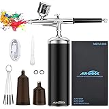 Autolock Airbrush, Spritzpistole Set 30PSI mit Kompressor, Tragbares kabelloses Airbrush-Kit und...