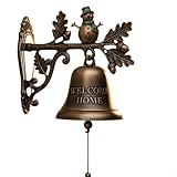 HEIBTENY Weihnachtliche Türklingel aus Gusseisen mit festlichem Pinguin, Rentier, Schneemann oder...