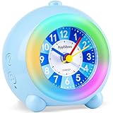 Ayybboo Kinderwecker Analog Ohne Ticken mit Nachtlicht | 6 Klingeltöne,Snooze,Einstellbarer...