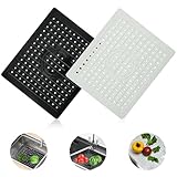 2 Stück Spülbecken Schutzmatte, Abtropfmatte Geschirr, Spülbeckenmatte, Silikon Sink Mat,...