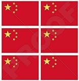 CHINA Chinesische Flagge Volksrepublik China 40mm Mobile, Handy Vinyl Mini Aufkleber, Abziehbilder...