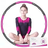 LETAO Hula Hoop Reifen Kinder und Erwachsene | Abnehmen von 8-18 Jahren | Rose-Grau 1 kg |...