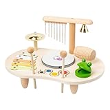 THINCAN Kids Musical Activity Drum Set Mit Klaviertönen Percussion Xylophon Holzmusikinstrument...