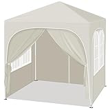 WOLTU Klappbarer Pavillon 2x2m mit 4 abnehmbaren Wänden – UPF 50+ Sonnenschutz, Windstabiles...