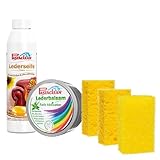 Pastaclean® Lederpflege Set (5tlg.) Lederreiniger + Lederfett Farblos | Made in Germany | Für alle...