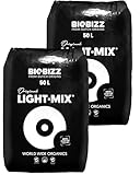 Growkingz Biobizz Lightmix Erde 100 Liter, Biobizz Light Mix 2 x 50L Säcke, Gesamt 100L, Grow Erde...