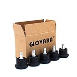 GIOVARA Bürostuhl Gleiter, Bell Glides Ersatz an Drehstuhlrollen, 5er-Pack Gleitrollen als Ersatz...