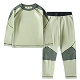 MSemis Thermo-Unterwäsche Set für Kinder Unisex Warme Wäsche Langärmligem Rundhalsausschnitt...