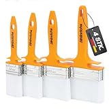 Hinrichs Lasurpinsel Set - 4X Malerpinsel Set Profi in den Breiten 50mm, 70mm, 100mm & 120mm -...