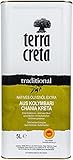 Terra Creta traditional g.U. - Extra natives Olivenöl aus Kolymvari / 5l (1er Pack)