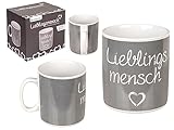 Out of the blue XXL Becher Tasse »Lieblingsmensch« Steingut im Geschenkkarton 850ml, 1 Stück (1er...