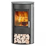 FIREPLACE Kaminofen Zaria, Stahl, 6 kW, Holzfach