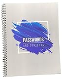 Passwortbuch mit Tabs blau