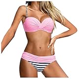 BOTCAM Soild Push-Badeanzug Druck Bademode Frauen Zweiteiliger Bikinis Bademode Badeanzüge...