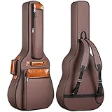 CAHAYA Gitarrentasche Akustikgitarren Taschen Gig Bag 40 41 42 Zoll wasserdichte Guitar Bag Braun...