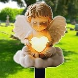 Zidoley Grabschmuck Wetterfest, 2D Grabengel Wetterfest Aus Acryl, Engel Für Grab Deko,...