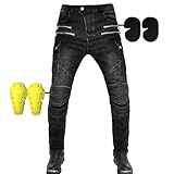 SHUOJIA Motorradjeans Für Männer Und Frauen, Motorradhosen Motorradjeans Sportliche Motorrad Hose...