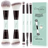 Start Makers Make Up Pinsel Set 5-tlg, Funktionen 10-in-5 Duo-End Pinsel, Schmink Pinselset für...
