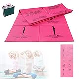 faltbar yogamatte mit Tragetasche, 5 mm dick pvc pilates fitnessmatte, Rutschfeste, Bequem und...