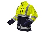 NEO TOOLS Herren Warnschutz-Arbeitsjacke, Stehkragen, langarm, Obermaterial Fleece 280 g/m2 aus 100%...
