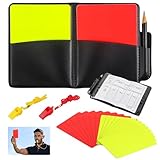 VEPEPE 22 Stück Schiedsrichter Karten Set, Fußball Schiedsrichter Set mit Schiedsrichter Pfeife &...