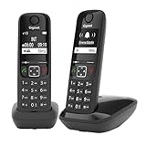 Gigaset AS690 Duo - 2 Schnurlose DECT-Telefone - kontrastreiches Display - brillante Audioqualität...