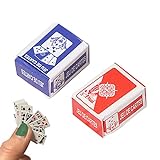 Rainao Mini Kartenspiel, Poker Karten, Pokerkarten Mini Größe Für Miniatur Puppenhaus Spiel,...