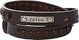 Fossil Herrenarmband Doppelwickel in braun, JF87354040